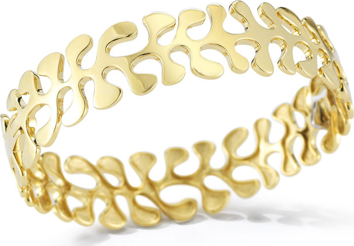 Miseno Sea Leaf Bangle Bracelet in 18K Gold