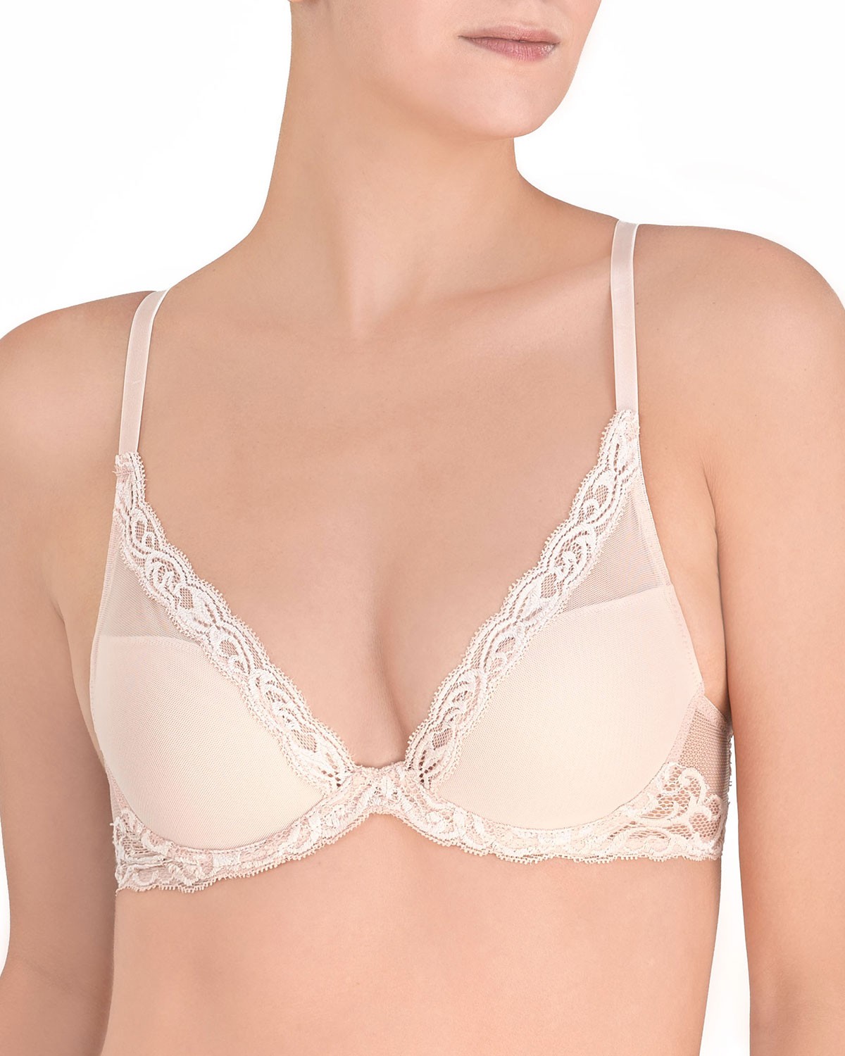 Natori Feathers Contour Plunge Bra