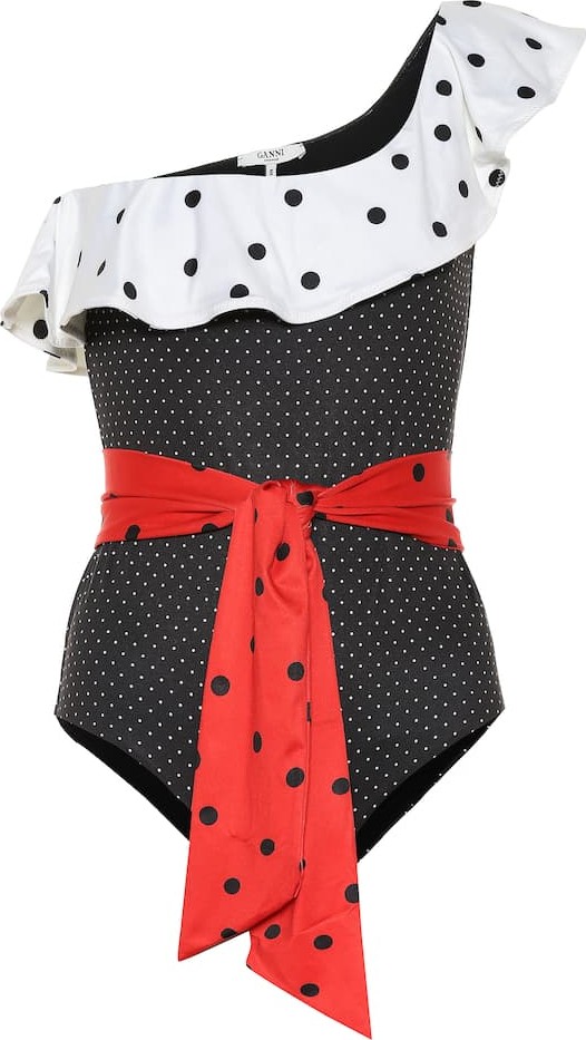 Ganni Polka-dot swimsuit