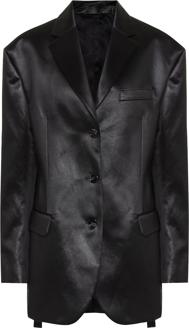 Acne Studios Cotton-blend satin blazer