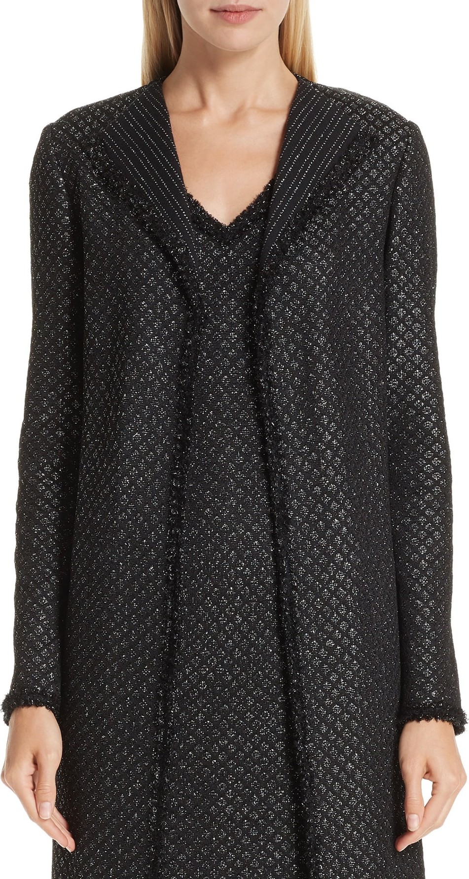 St. John Shimmer Inlay Brocade Knit Jacket