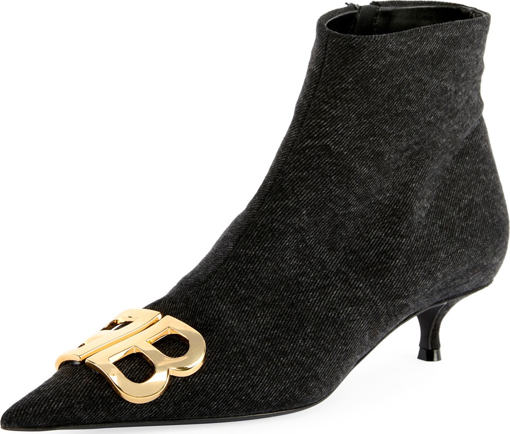 Balenciaga BB Logo Fabric Booties