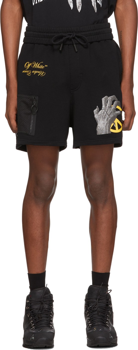 Off White Black Undercover Edition Mesh Pocket Shorts