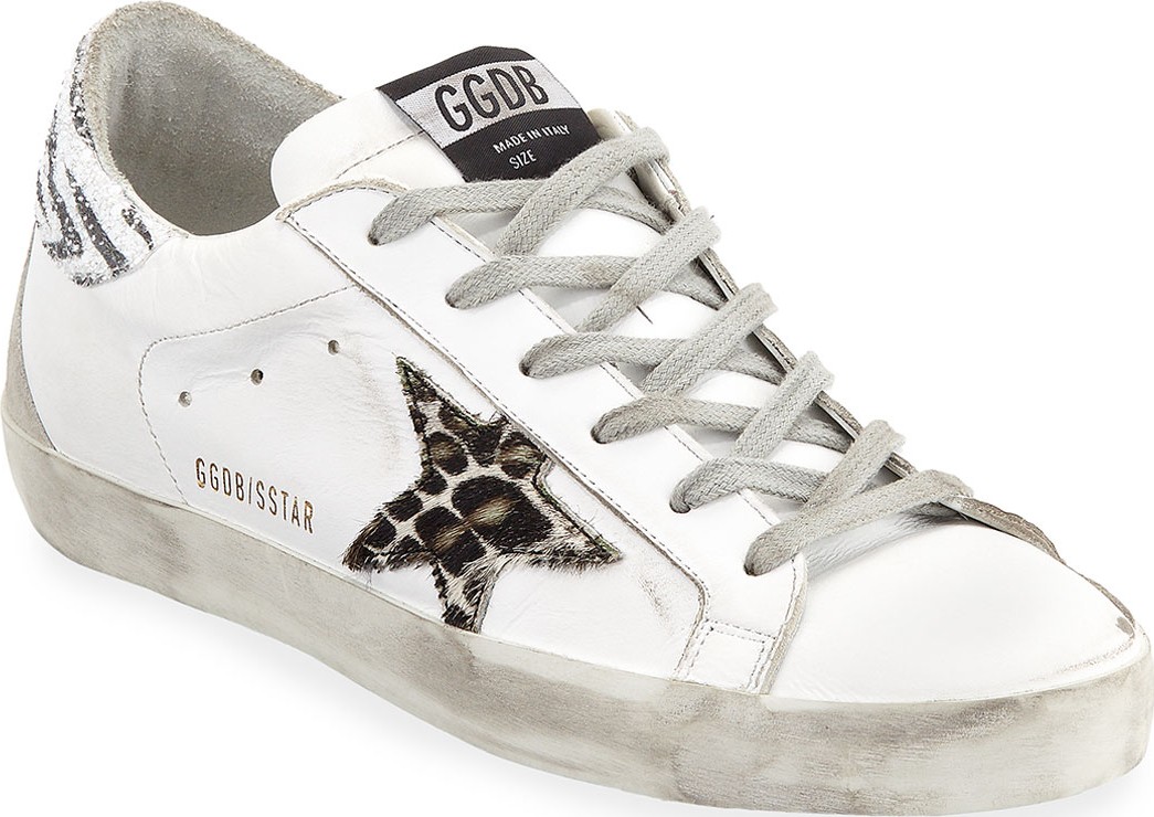 Golden Goose Deluxe Brand Superstar Leopard-Star Sneakers
