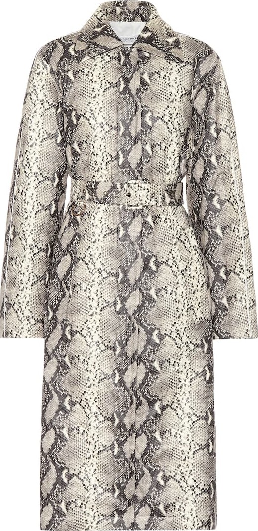 Philosophy Di Lorenzo Serafini Snakeskin-printed trench coat
