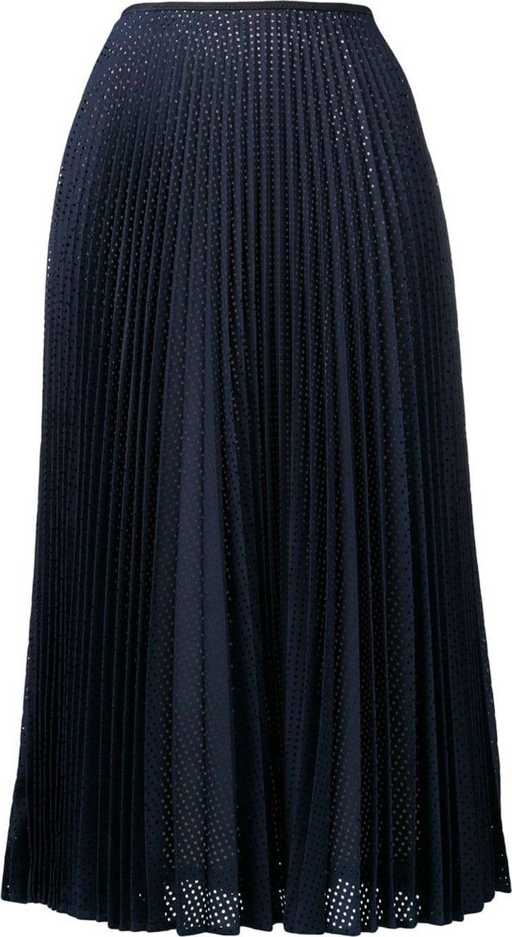 Fendi perforated pleated skirt