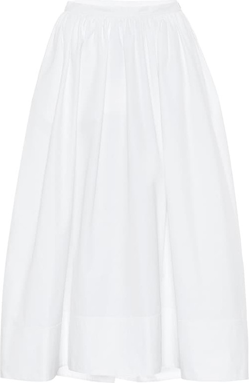 Jil Sander High-rise cotton-poplin midi skirt