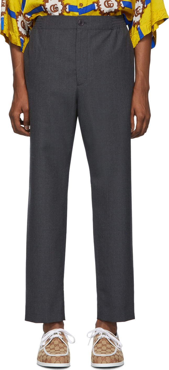 Gucci Grey Wool Trousers