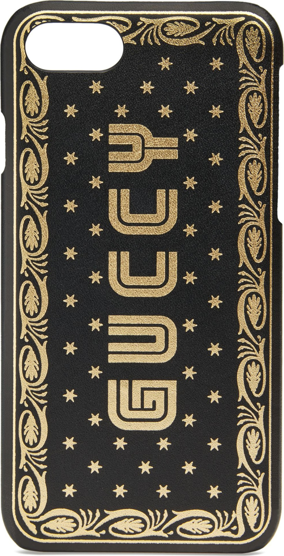 Gucci Guccy Logo Moon & Stars Leather iPhone 7 Case