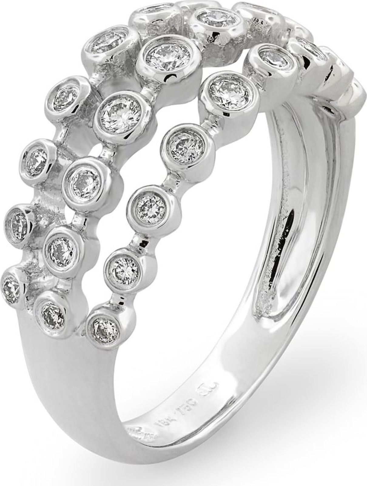Bony Levy Amara Three-Row Bezel Diamond Ring