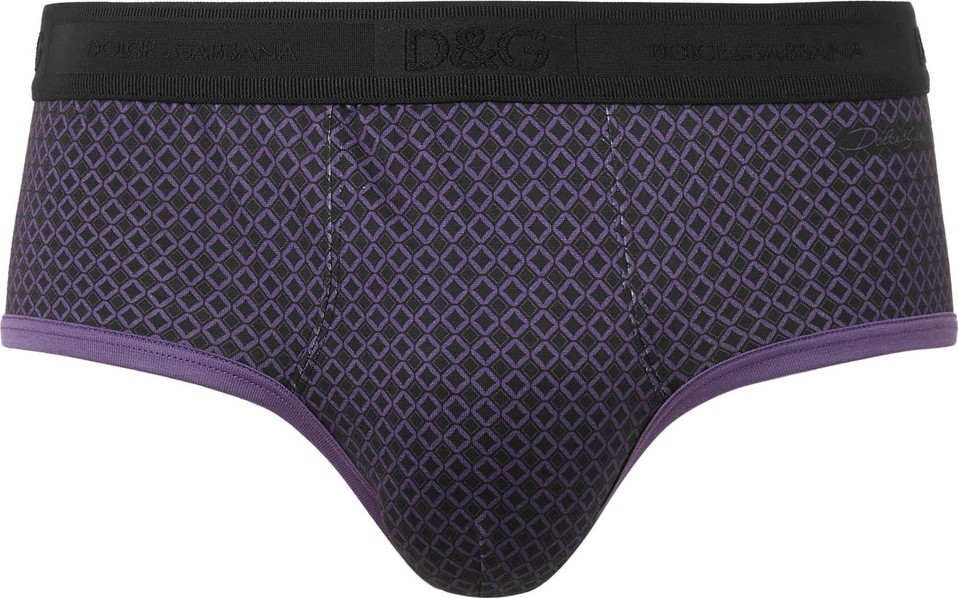 Dolce & Gabbana Printed Cotton Briefs