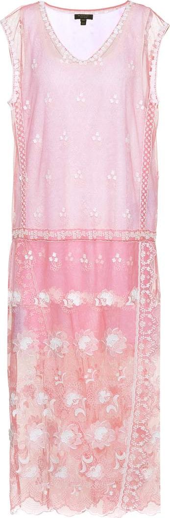 Burberry London England Embroidered tulle dress