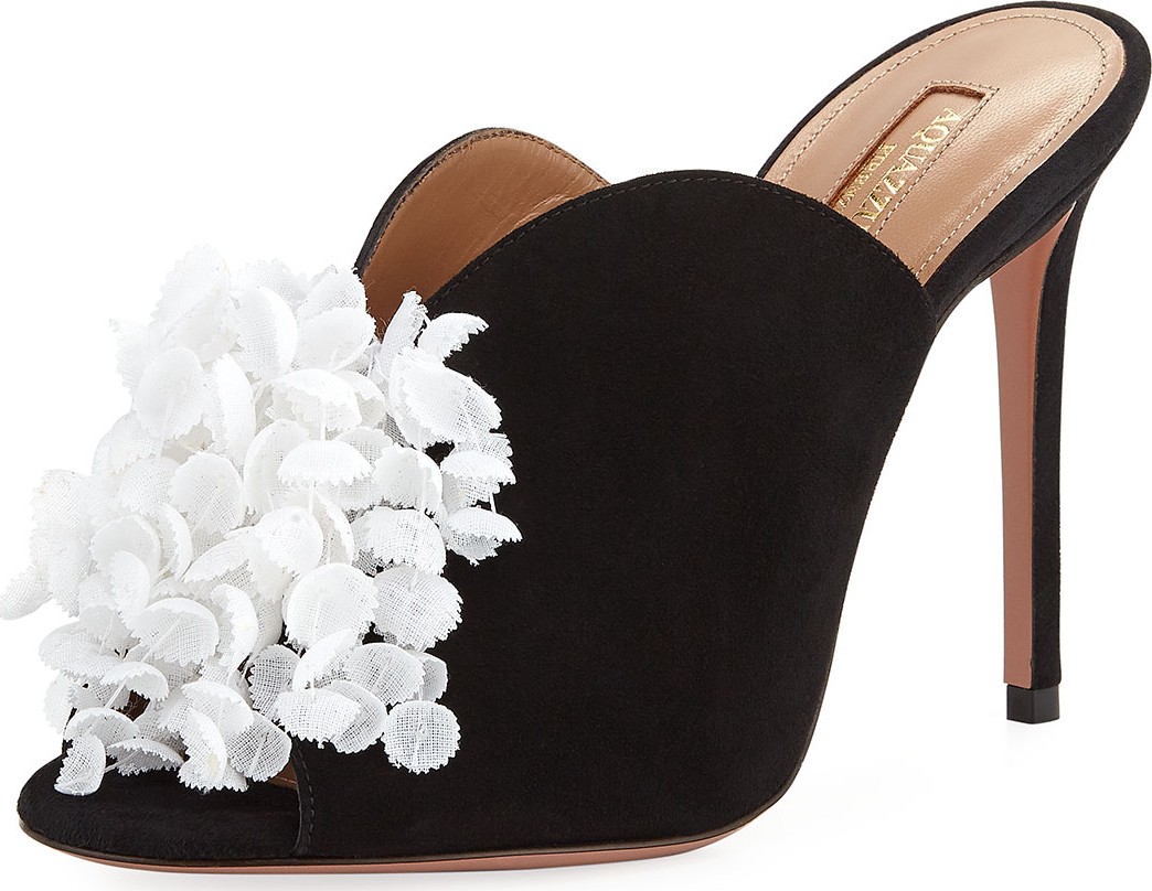 Aquazzura Lily Of The Valley Slide Mule