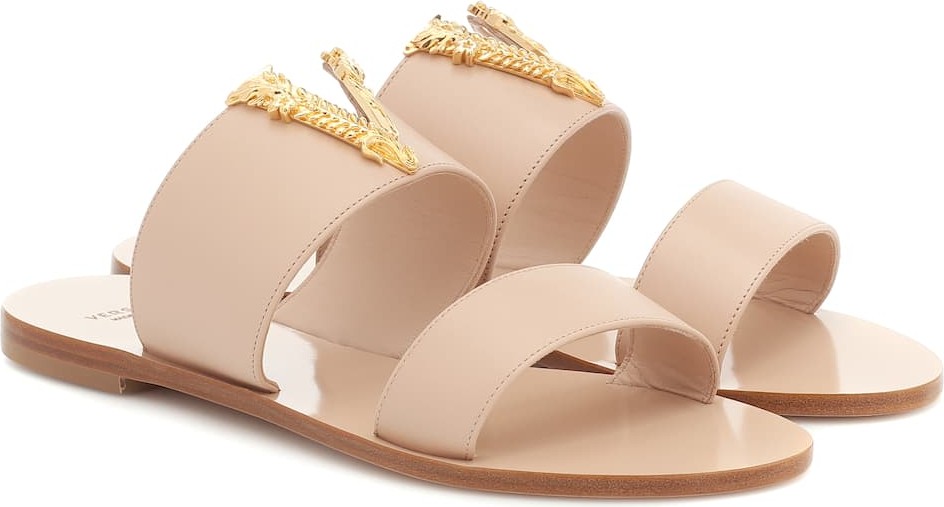 Versace Virtus leather sandals