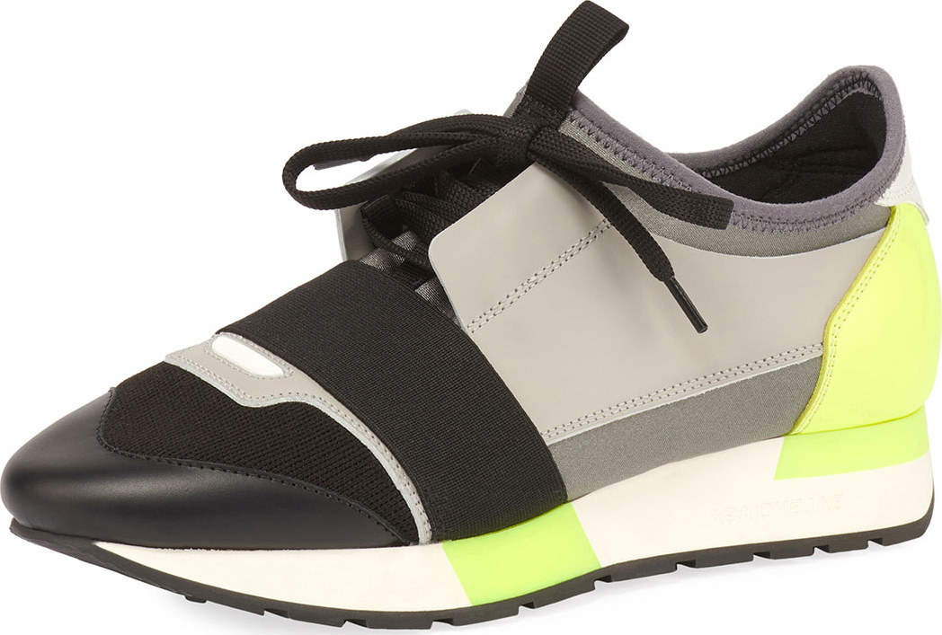 Balenciaga Colorblock Race Stretch-Sock Sneakers