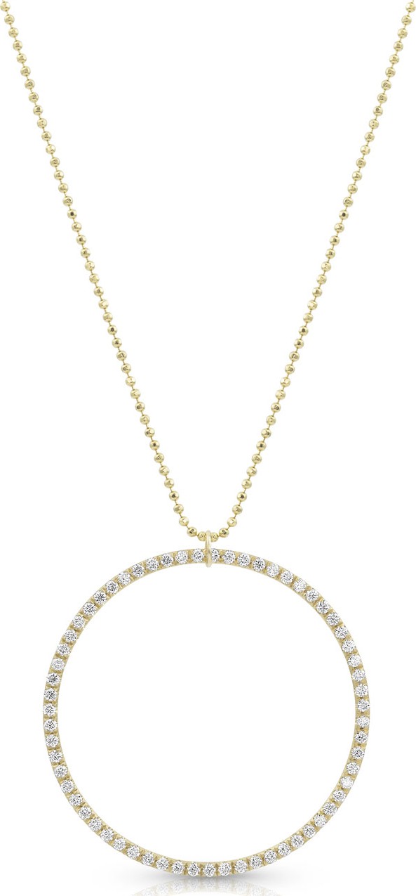 Dominique Cohen 18k Gold Diamond Hoop Pendant Necklace (Large)