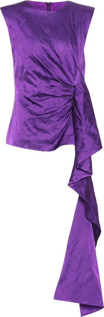 Dries Van Noten Asymmetric satin blouse