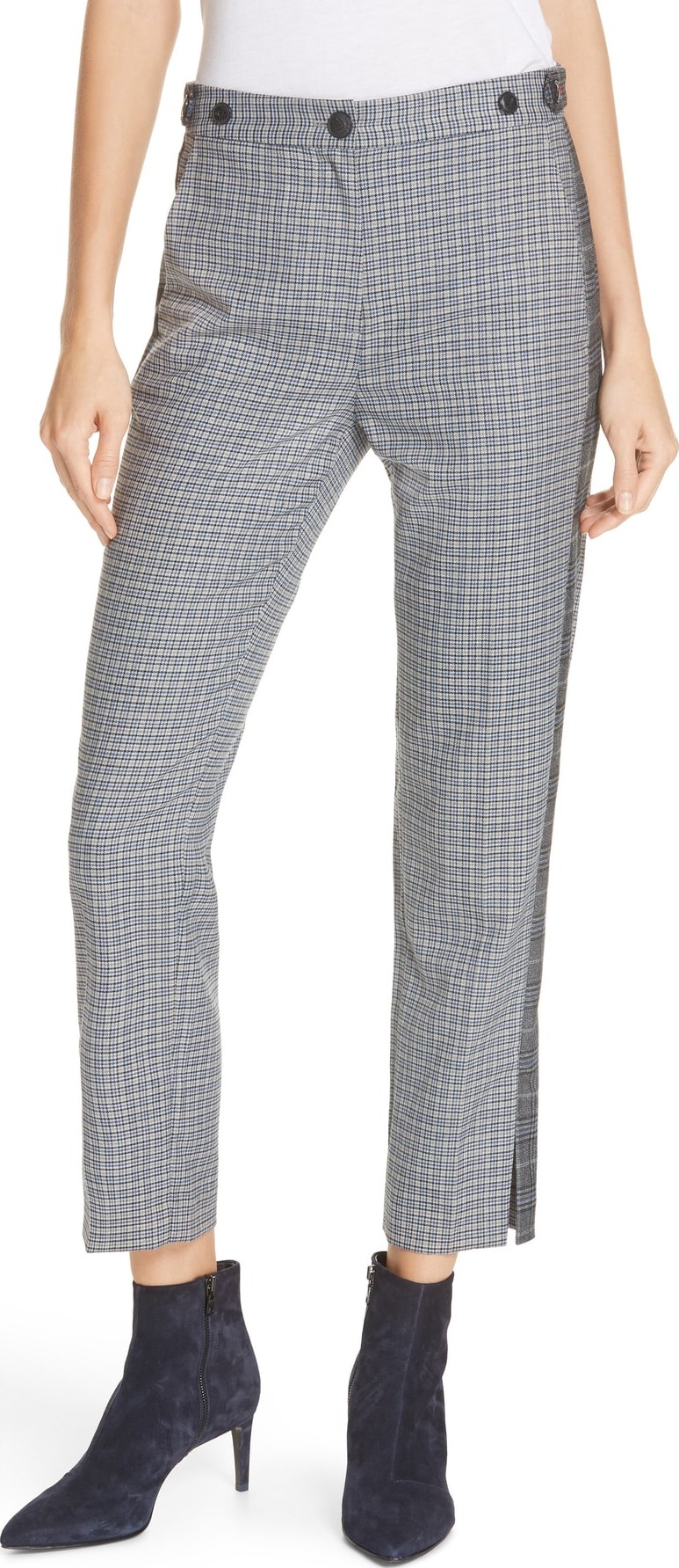 Rag & Bone Meki Stripe Plaid Crop Pants