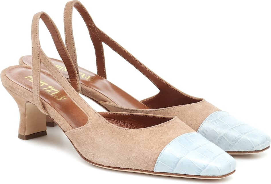 Paris Texas Suede slingback pumps
