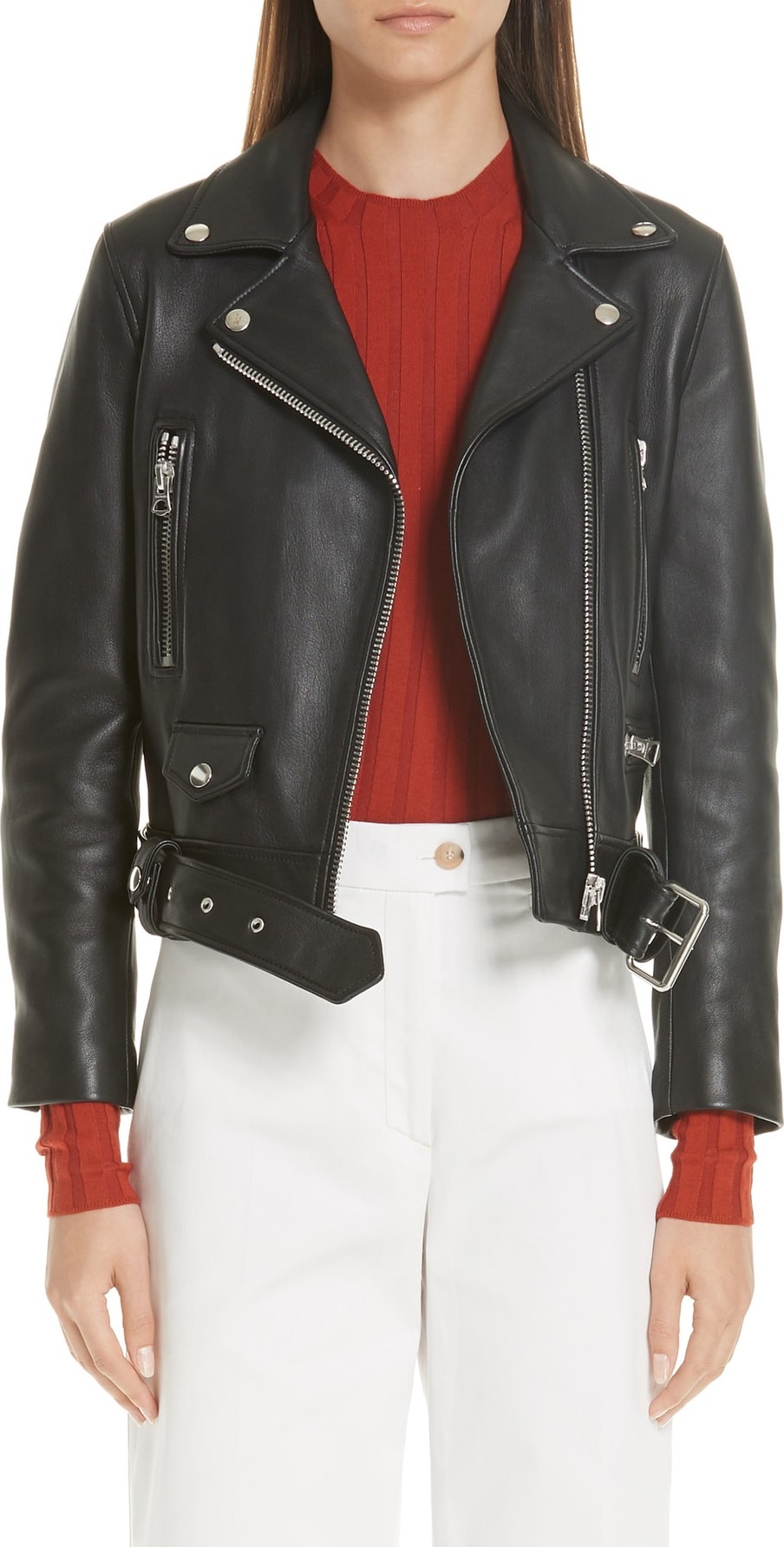 Acne Studios Mock Core Leather Moto Jacket