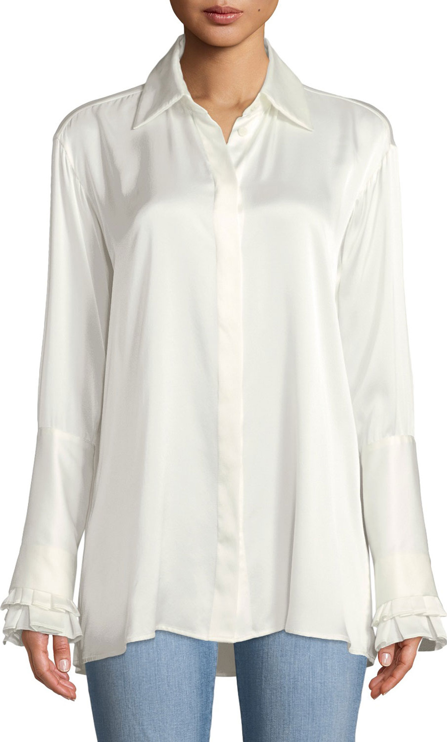 Maggie Marilyn Everlasting Love Silk Button-Front Shirt
