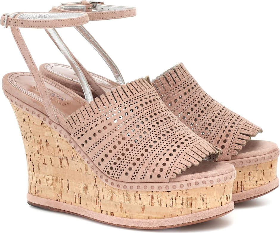 Alaïa Suede wedge sandals