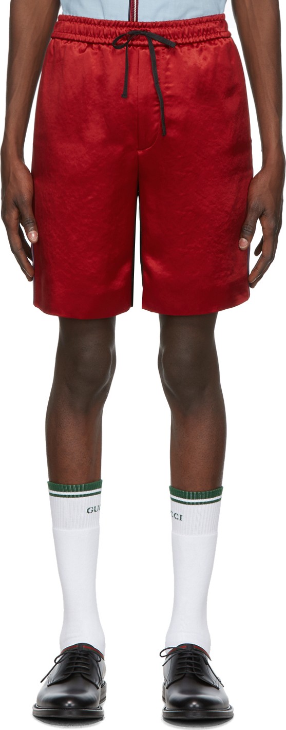 Gucci Red & Black GG Shorts
