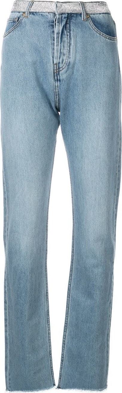 Alexandre Vauthier CRYSTAL BELT JEANS