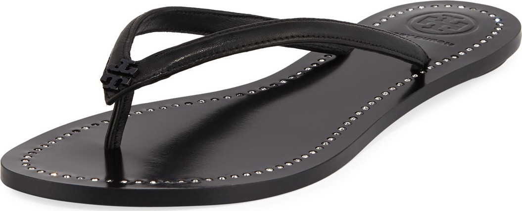 Tory Burch Liana Flat Leather Thong Sandals