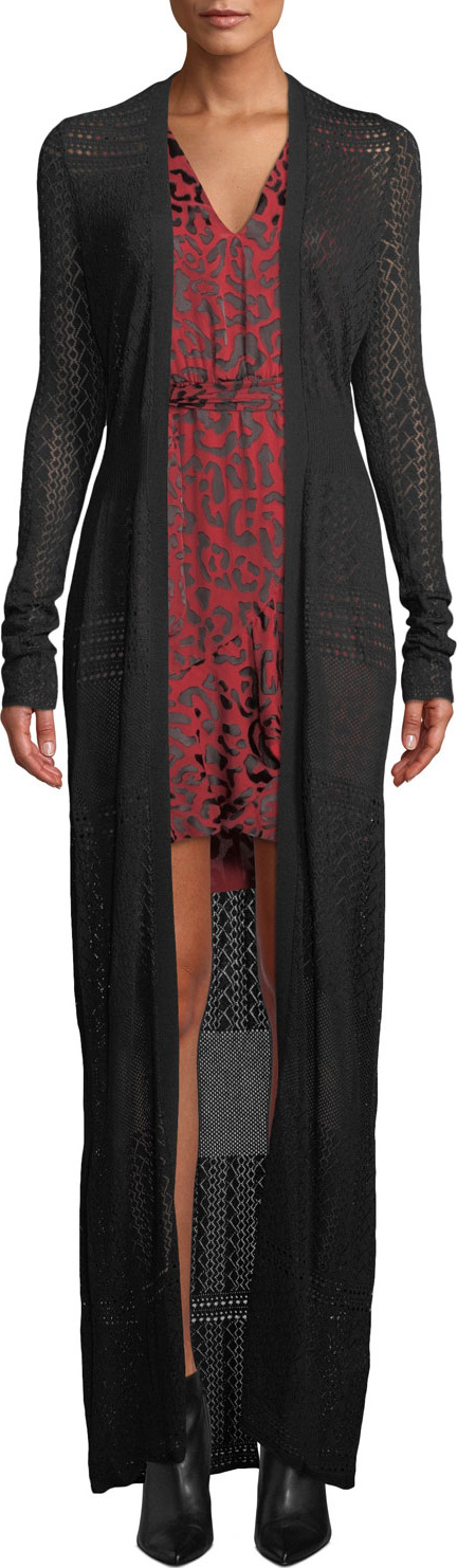 ZAC Zac Posen Aviva Gown-Length Knit Cardigan