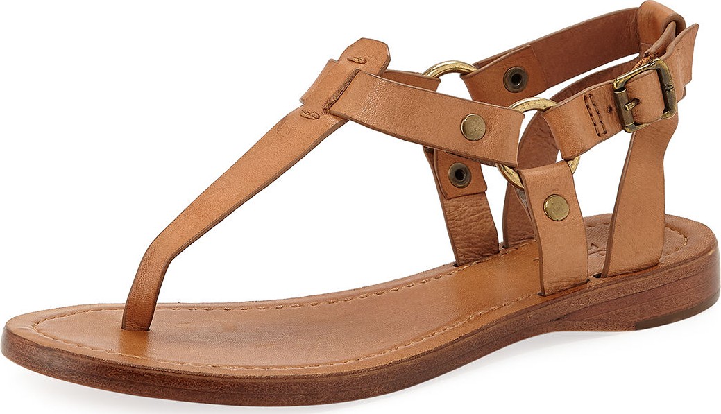 Frye Rachel T-Strap Leather Sandals