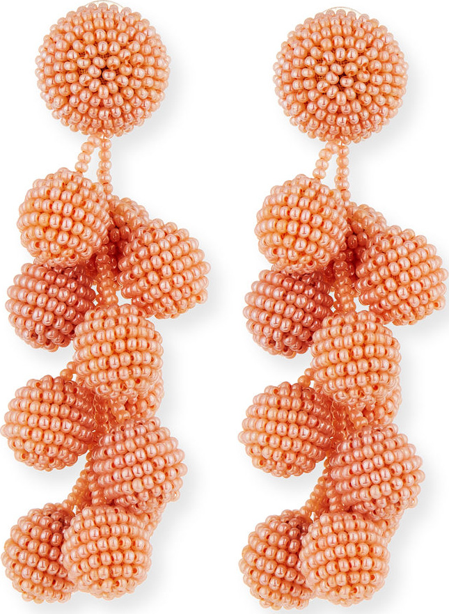 Sachin & Babi Coconut Beaded Clip Earrings