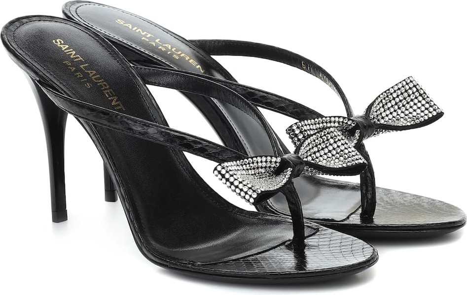 Saint Laurent Lexi 90 leather sandals