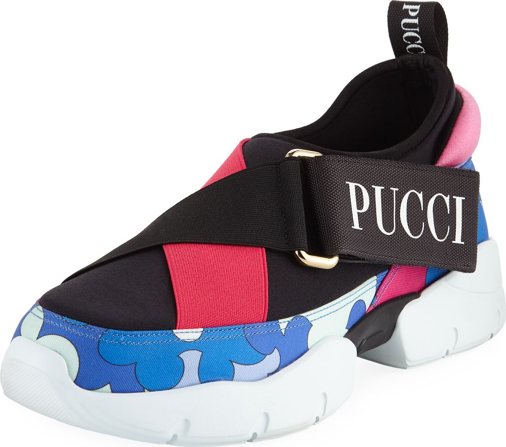 Emilio Pucci Colorblock Grip Mixed Sneakers