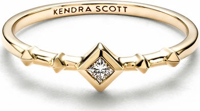 Kendra Scott 14k Gold Diamond Wave Ring
