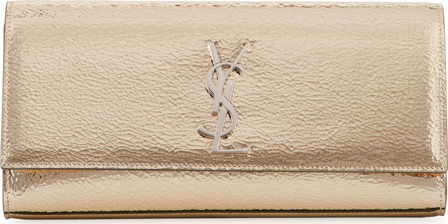 Saint Laurent KATE CRACKEL CLUTCH+SLVR HW