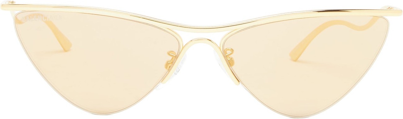 Balenciaga Mirrored cat-eye metal sunglasses