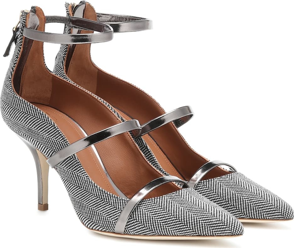 Malone Souliers Robyn 70 herringbone pumps
