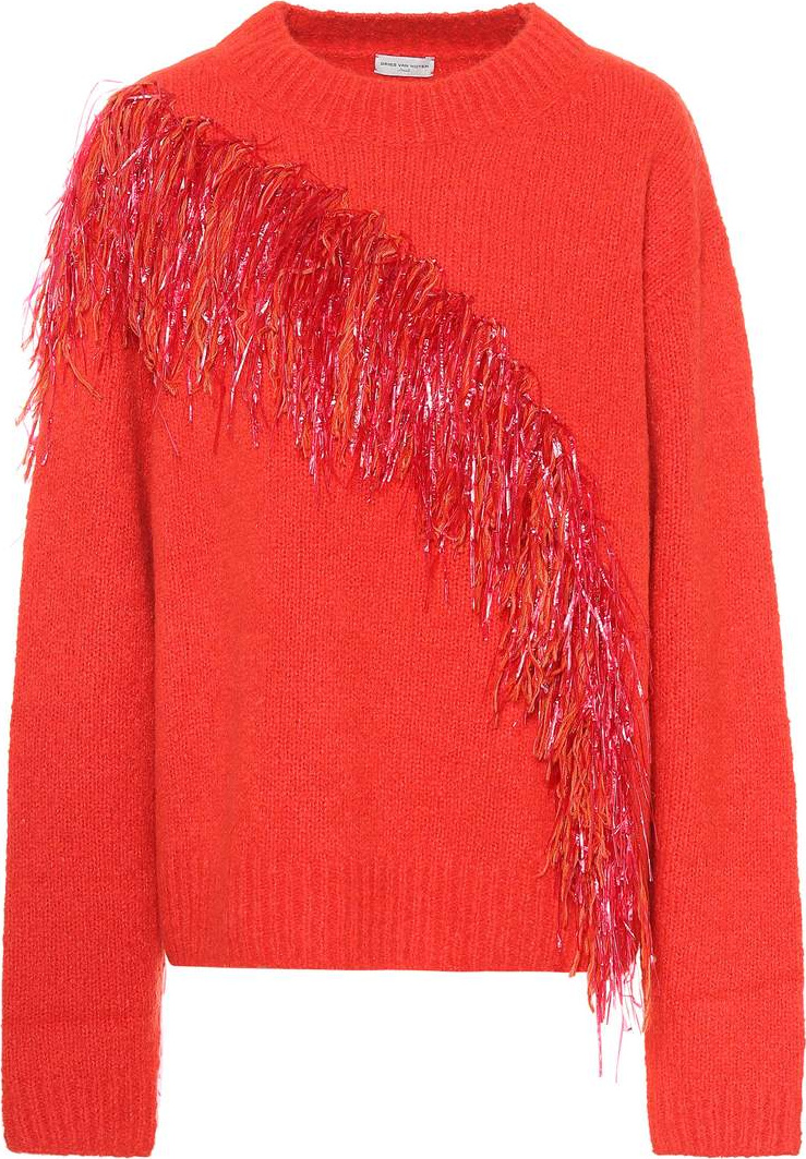 Dries Van Noten Embellished wool and cashmere sweater