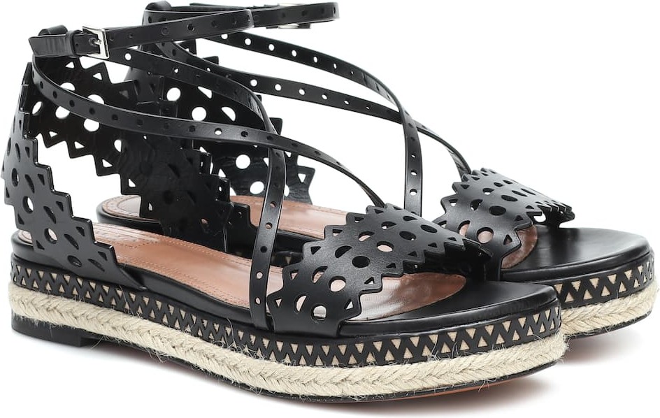 Alaïa Leather espadrille sandals