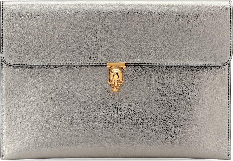 Alexander McQueen Skull leather clutch