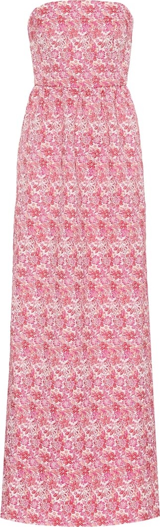 Rebecca Vallance Estelle floral strapless gown