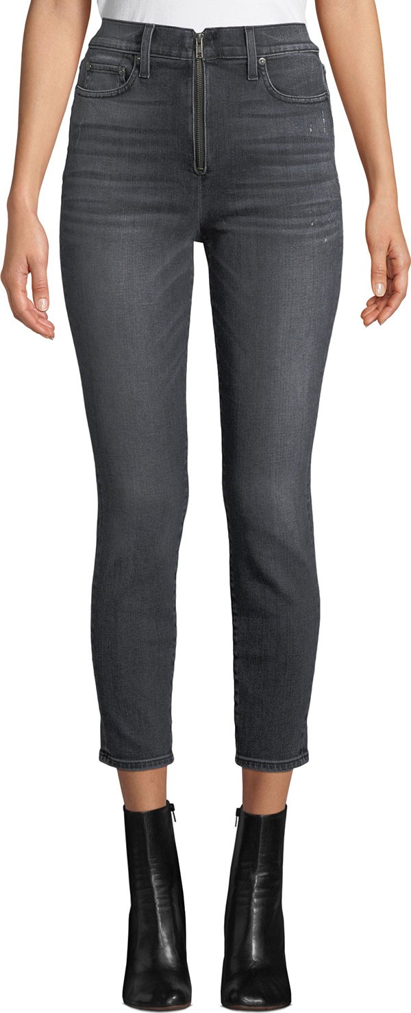 AO.LA by alice + olivia Good High-Rise Ankle Skinny Jeans with Exposed Zip Fly