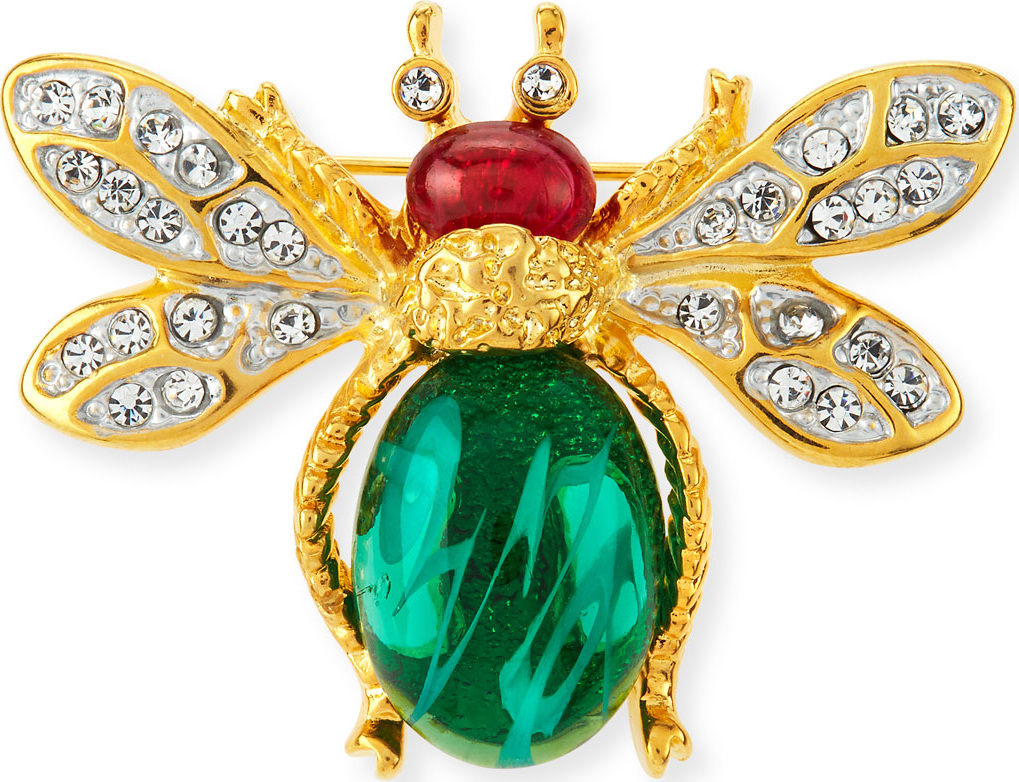 Kenneth Jay Lane Crystal Bee Pin