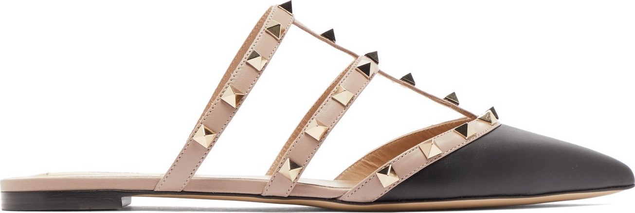 Valentino Rockstud caged leather mules