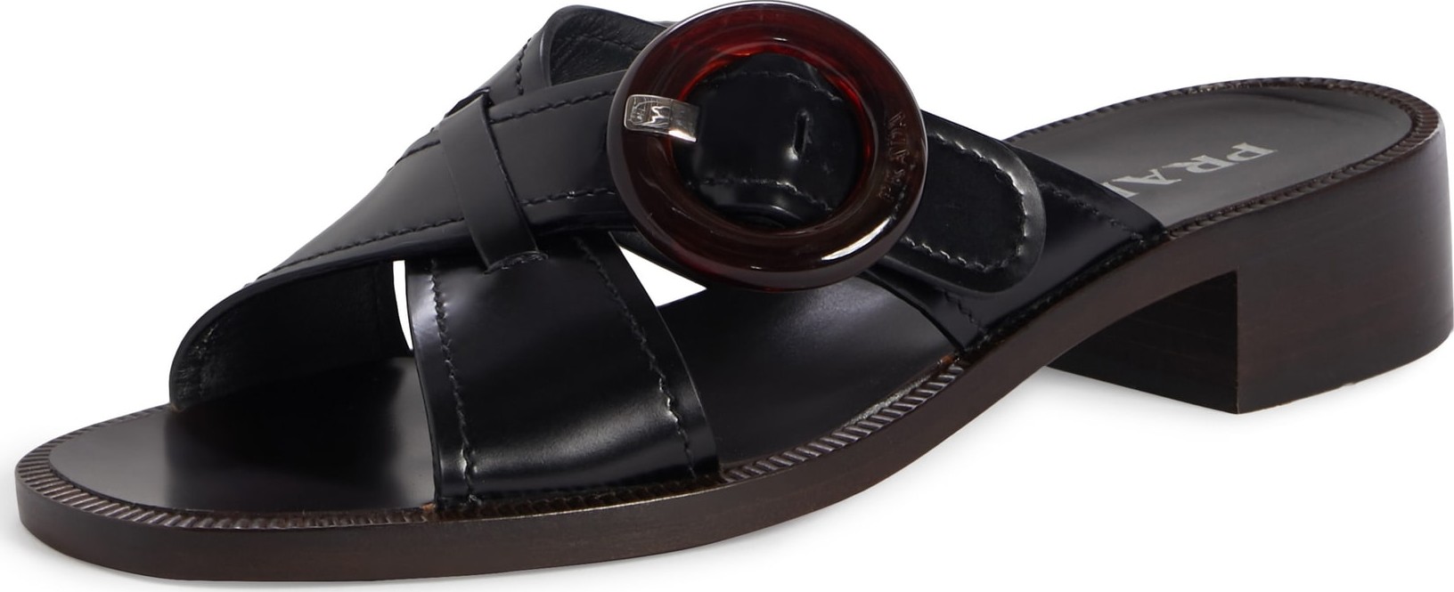 Prada Buckle Slide Sandal