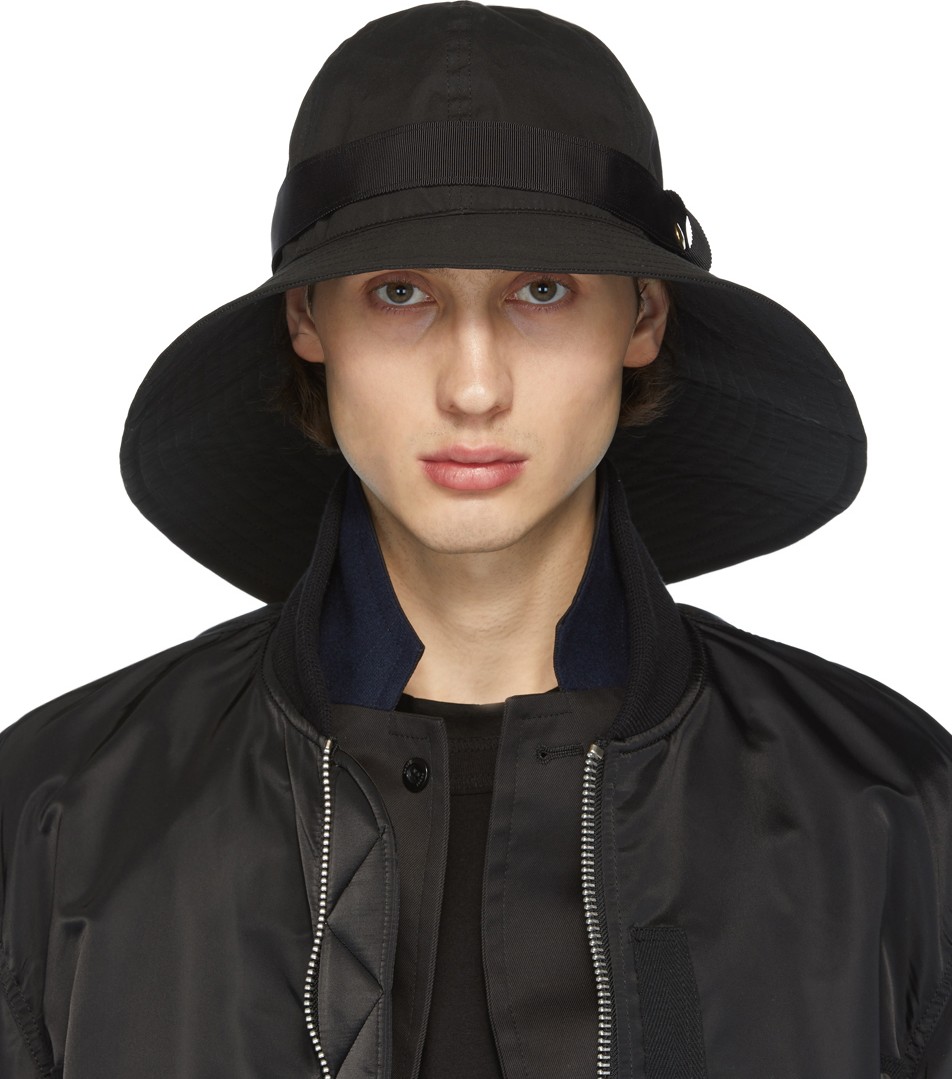 Sacai Black Brim Hat