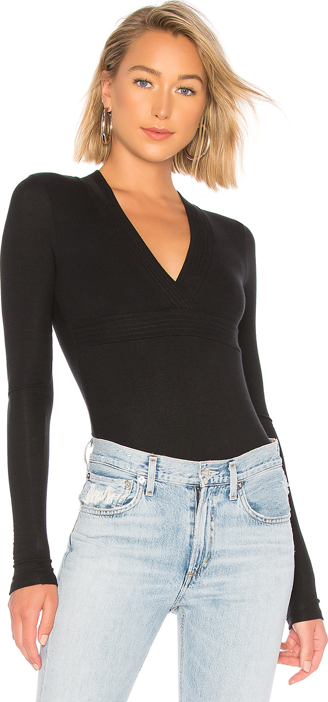 ATM Anthony Thomas Melillo Trapunto V Neck Bodysuit