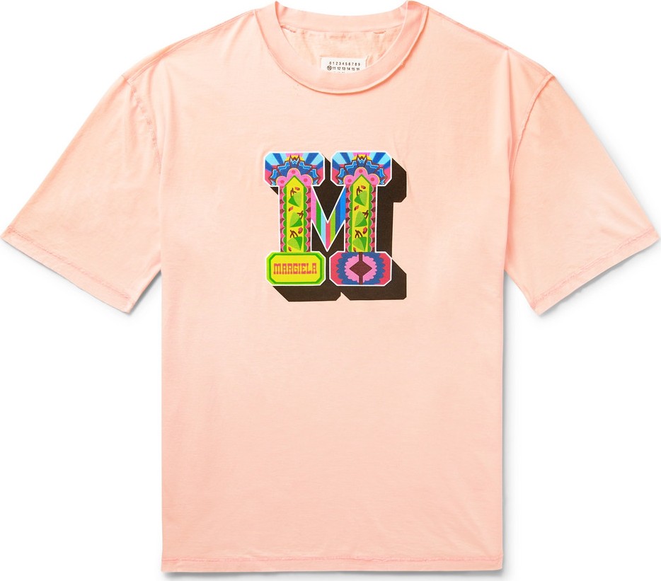 Maison Margiela Oversized Distressed Printed Cotton-Jersey T-Shirt