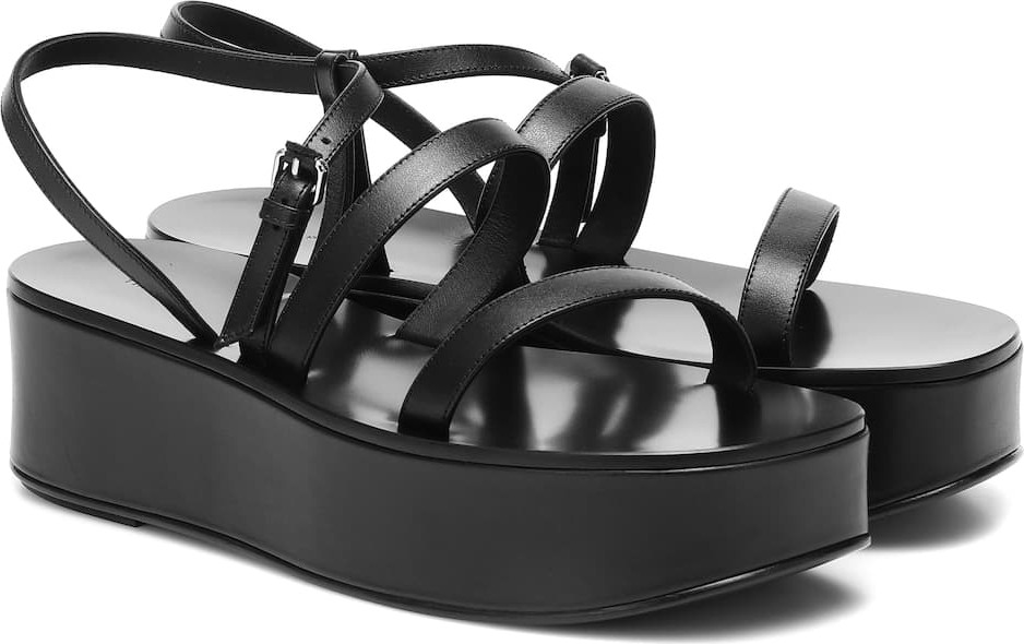 THE ROW Platform leather sandals